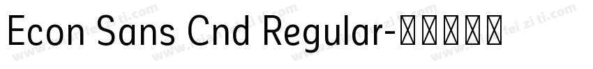 Econ Sans Cnd Regular字体转换